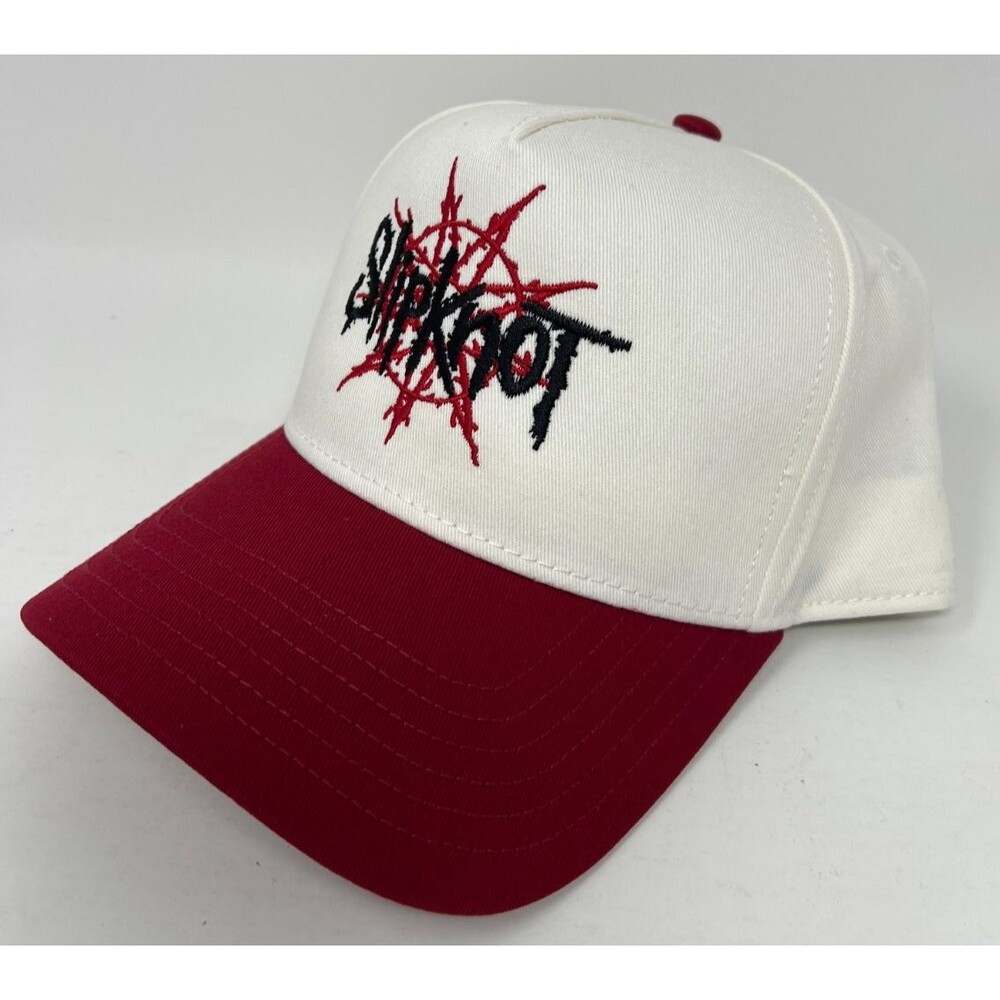 Slipknot x Welcome Skateboards Nonagram White Red Snapback Hat - Picture 2 of 9